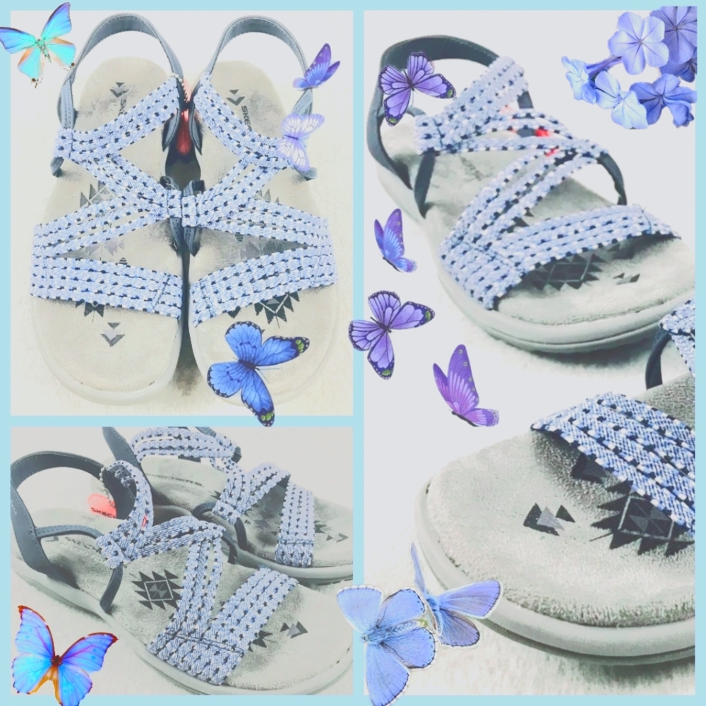 Womens skechers sandals size 10 color navy